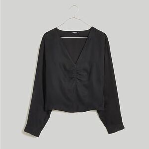 Madewell brushed ruche-front top
